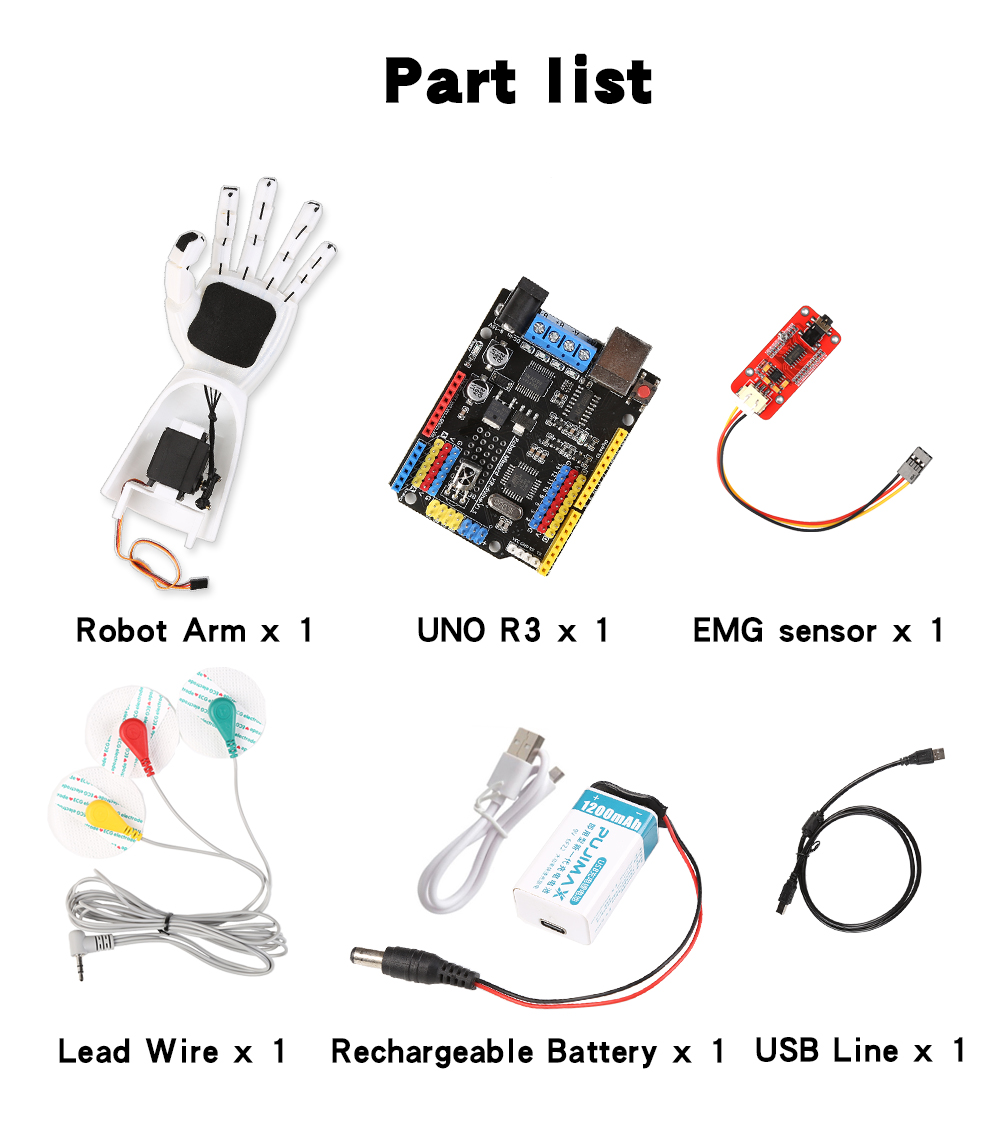 EMG Sensor Robotic Arm Electri - đánh giá và giá Science Project