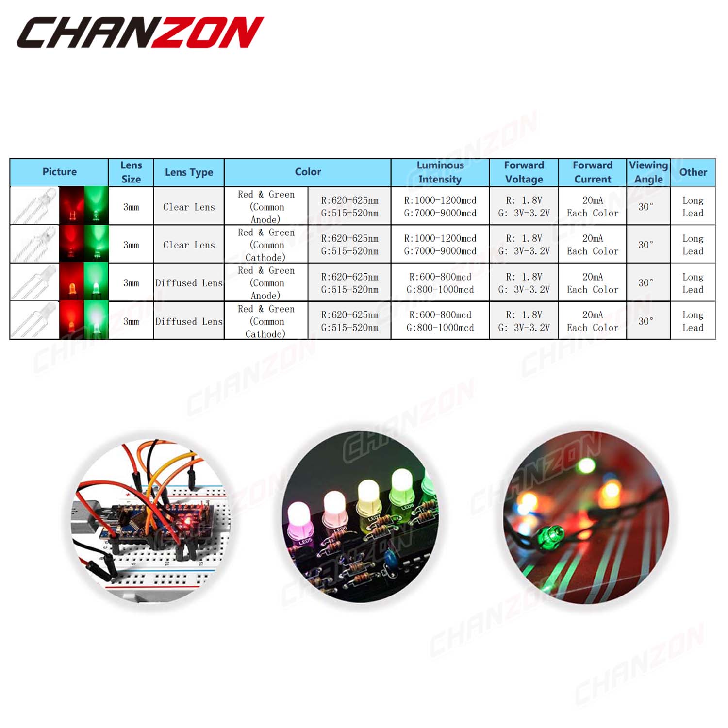Bicolor 3 Mm LED Đèn LED Phát  - đánh giá và giá Science And Hobby
